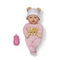 Zapf Creation Baby Born Poupée interactive 6 fonctions avec biberon - Muñeca suave, tête en vinyle et bras en tissu