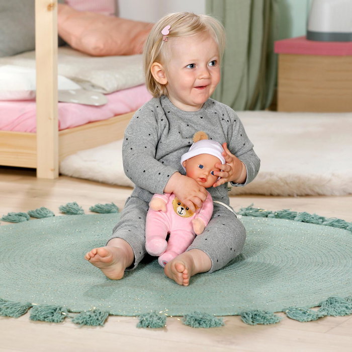 Zapf Creation Baby Born Poupée interactive 6 fonctions avec biberon - Muñeca suave, tête en vinyle et bras en tissu