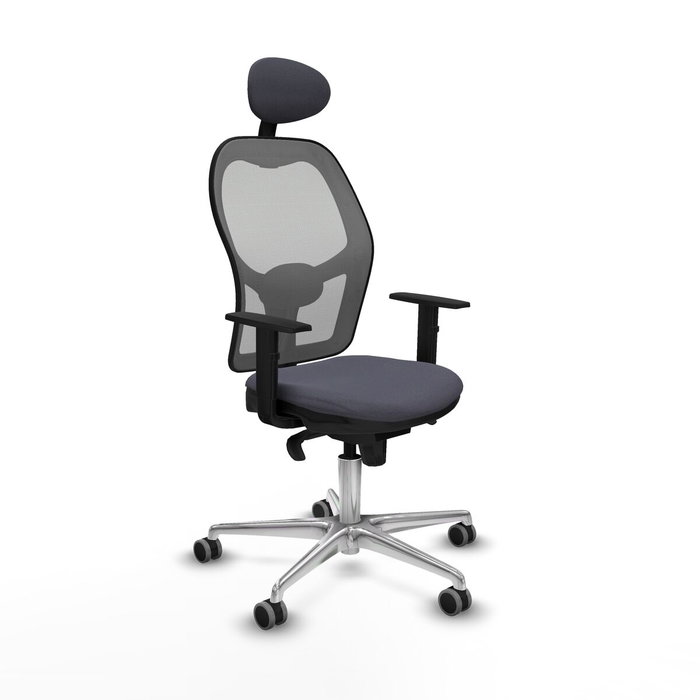Piqueras y Crespo Chaise de Bureau avec Appui-tête 1D086G1 Gris foncé Piqueras y Crespo Chaise de Bureau avec Appui-tête 1D086G1 Gris foncé