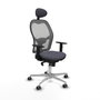 Piqueras y Crespo Chaise de Bureau avec Appui-tête 1D086G1 Gris foncé