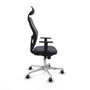 Piqueras y Crespo Chaise de Bureau avec Appui-tête 1D086G1 Gris foncé