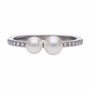 Diamonfire Anneau en Argent Perle et Zirconite Taille 16,5