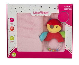 Creaciones Llopis Set caja avec manta coralina 100 x 75 cm et sonajero zorro 16cm - Pour nouveau-né en polyester