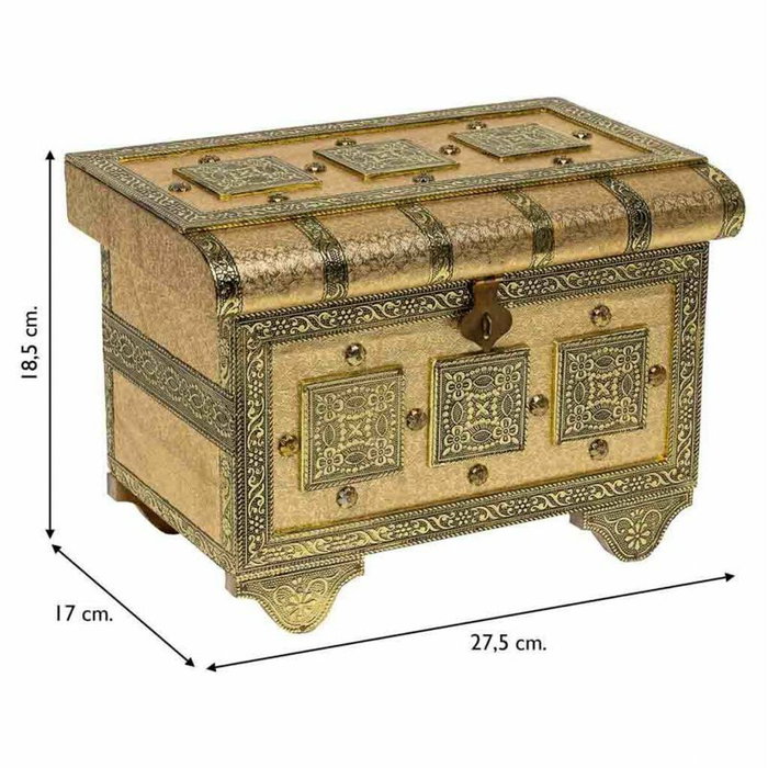 Boîte à bijoux Alexandra House Living Doré Aluminium Bois MDF 17 x 13 x 27 cm Boîte à bijoux Alexandra House Living Doré Aluminium Bois MDF 17 x 13 x 27 cm