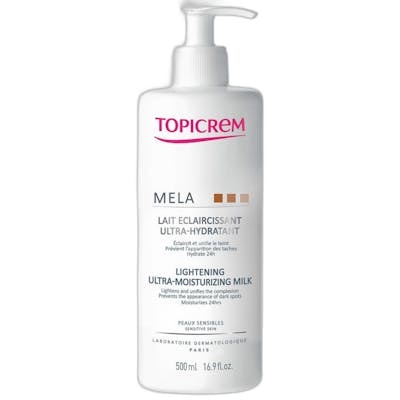 Topicrem MELA Lait Corps Unificateur Ultra-Hydratant SPF 15+, 500 ml