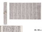Giftdecor Tapis Artisanal 80x140 cm Motif Carreaux Gris Polyester et Coton (Set de 6)