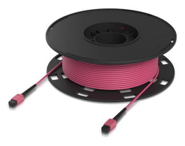 Ubiquiti - Câble fibre optique multimode OM4, MPO-12 Type B UPC, Rose, 60 m - Pour applications 100G
