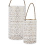 Home Deco Factory JGO. 2 FAROLILLOS DORADO-BLANC