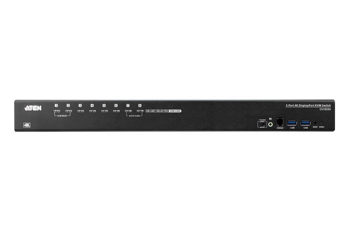 ATEN Commutateur KVM DisplayPort 4K 8 ports USB 3.0 CS19208 avec Hub USB intégré, Vidéo jusqu'à 4K DCI et Audio