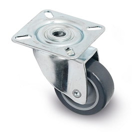 Tente Roue Pivotante Cross Aro De Goma Ø50 Plastico Zincado