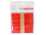 Innspiro Bâtonnets de polo en bois standard rouge 114x10x2mm, 50 unités