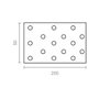 Micel Plaque pesante en acier zincé Plc09 200 x 50 x 2,5 mm
