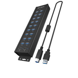 Icy ICY BOX IB-HUB1720-U3 Hub USB 18+2 ports avec chargeur 96W
