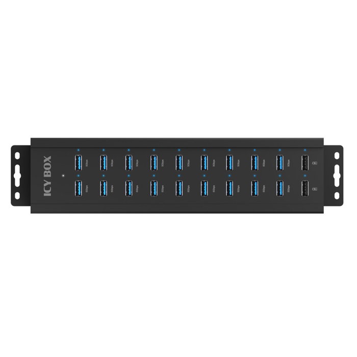 Icy ICY BOX IB-HUB1720-U3 Hub USB 18+2 ports avec chargeur 96W