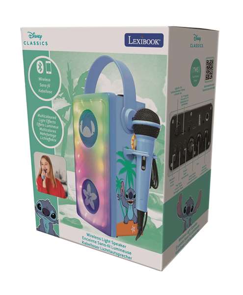 Lexibook Altavoz Stitch Haut-parleur Bluetooth avec Microphone pour Enfants
