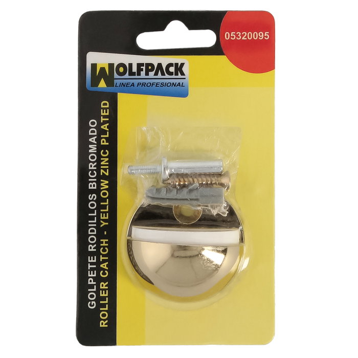 Wolfpack Butoir de porte à visser en acier inoxydable laitonné