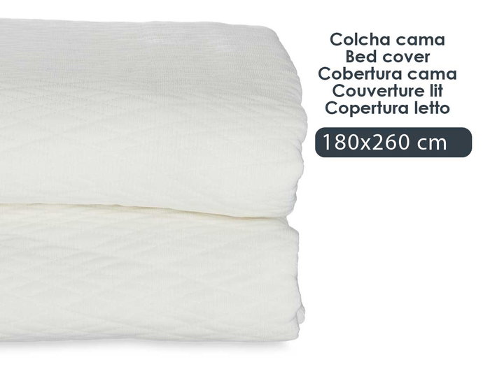 GIFTDECOR Couvre-lit Rombos Blanco 180x260cm