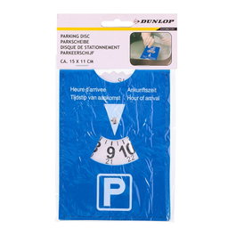 Dunlop Disque horaire de stationnement en plastique bleu, 12,5 x 10 cm