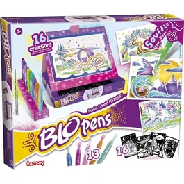 Lansay Blopens Studio Créatif Féérique - Atelier de Dessin avec Poinçonnage Aérographie et Pochoirs - Jouet pour Enfants Dès 5 Ans