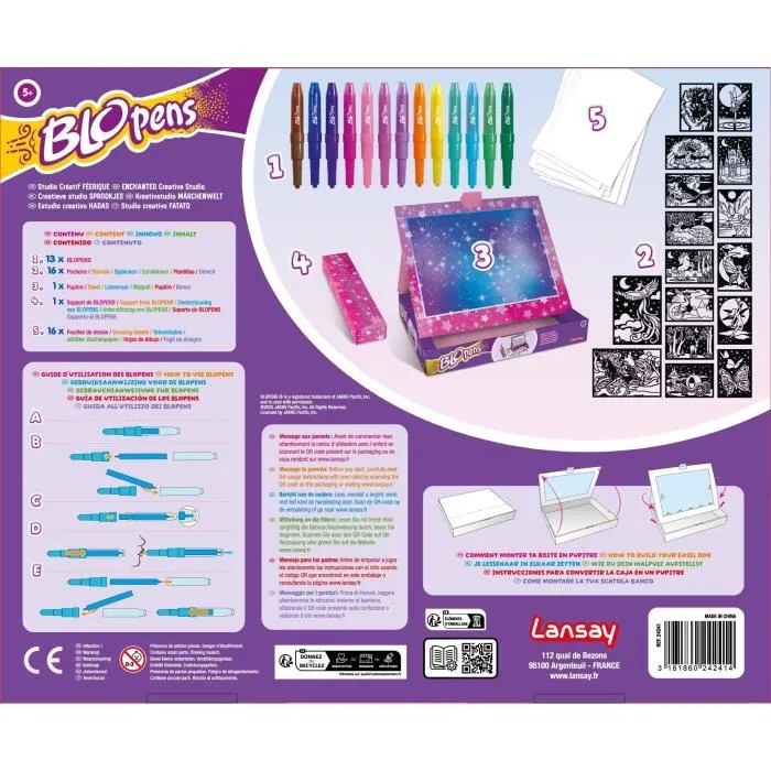 Lansay Blopens Studio Créatif Féérique - Atelier de Dessin avec Poinçonnage Aérographie et Pochoirs - Jouet pour Enfants Dès 5 Ans Lansay Blopens Studio Créatif Féérique - Atelier de Dessin avec Poinçonnage Aérographie et Pochoirs - Jouet pour Enfants Dès 5 Ans