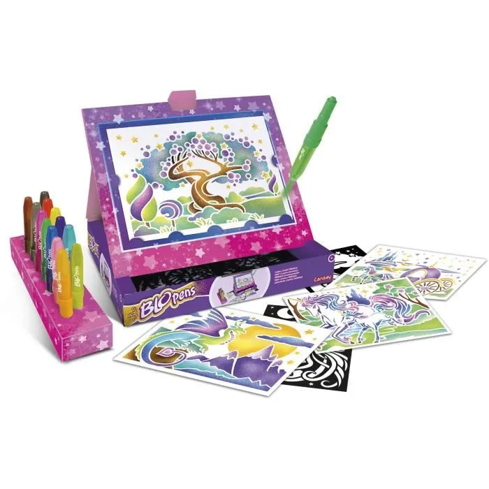 Lansay Blopens Studio Créatif Féérique - Atelier de Dessin avec Poinçonnage Aérographie et Pochoirs - Jouet pour Enfants Dès 5 Ans Lansay Blopens Studio Créatif Féérique - Atelier de Dessin avec Poinçonnage Aérographie et Pochoirs - Jouet pour Enfants Dès 5 Ans
