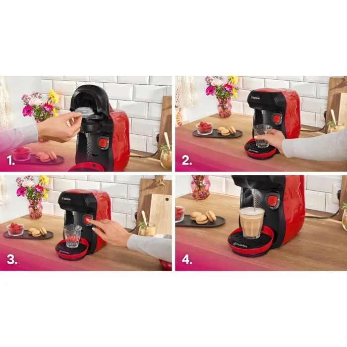 Bosch TASSIMO T10 Happy rouge et noir
