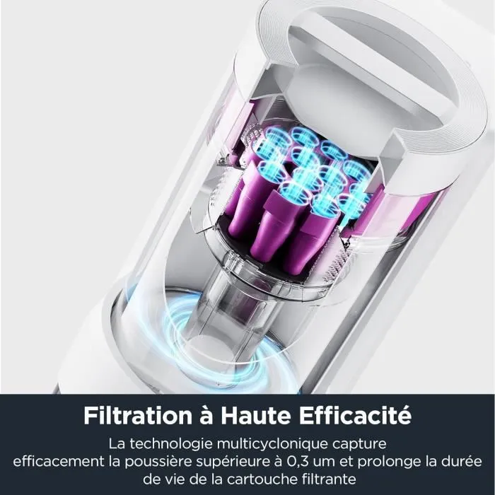 Eureka E10S Aspirateur robot laveur blanc, navigation LiDAR, 4000 Pa, autonomie 180 min, station de vidage automatique, nettoyage jusqu'à 45 jours