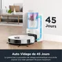 Eureka E10S Aspirateur robot laveur blanc, navigation LiDAR, 4000 Pa, autonomie 180 min, station de vidage automatique, nettoyage jusqu'à 45 jours
