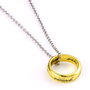 THE CARAT SHOP - Collier pendentif avec anneau inspiré du Seigneur des Anneaux en alliage de zinc, chaîne de 62 cm avec inscription