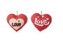Creaciones Llopis Coeurs Lovy 15 cm - Lot de 4 modèles assortis en tissu polyester