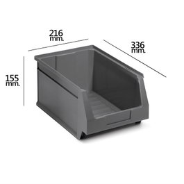 TAYG Gavette Empilable Grise Nº54 336x216x155 mm