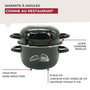 Fackelmann Ensemble de 2 Marmites à Moules Émaillées Noires