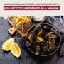 Fackelmann Ensemble de 2 Marmites à Moules Émaillées Noires