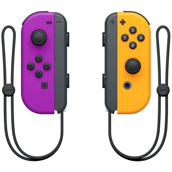Nintendo Paire de manettes Joy-Con Violet Néon & Orange Néon pour Nintendo Switch