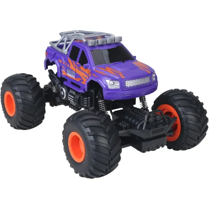 Silverlit Voiture Radiocommandée EXOST Mud Monster - Échelle 1/16 - Monster Truck Tout-Terrain 2,4 GHz - Gros Pneus - Pour Enfants Dès 5 Ans