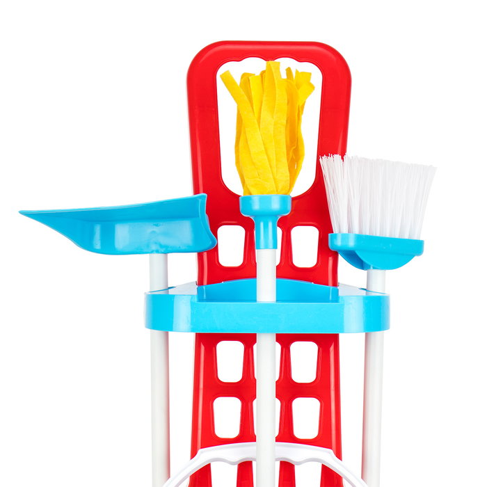 TACHAN Chariot de Nettoyage Rouge Grand T00988 - Set de Jeu avec Serpillière, Balai, Pelle et Seau - Jouet d'Imitation pour Enfants +3 Ans TACHAN Chariot de Nettoyage Rouge Grand T00988 - Set de Jeu avec Serpillière, Balai, Pelle et Seau - Jouet d'Imitation pour Enfants +3 Ans
