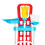 TACHAN Chariot de Nettoyage Rouge Grand T00988 - Set de Jeu avec Serpillière, Balai, Pelle et Seau - Jouet d'Imitation pour Enfants +3 Ans