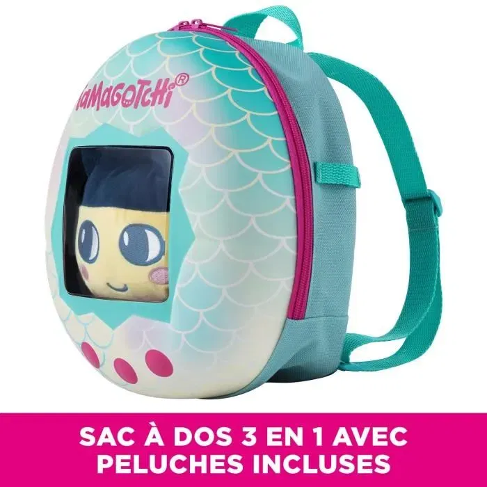 Bandai 90779 Tamagotchi - Sac à Dos 3 en 1 avec Peluche - Jouet Portatif pour Fans