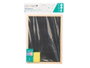 Pincello Ardoise Craie Effaçable 29x21 cm Bois MDF Noir (Set de 24)