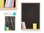 Pincello Ardoise Craie Effaçable 29x21 cm Bois MDF Noir (Set de 24)