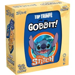 Winning Moves - GODDIT Top Trumps Stitch - Jeu de cartes Disney Lilo & Stitch - 55 énigmes - 1 à 6 joueurs - À partir de 6 ans