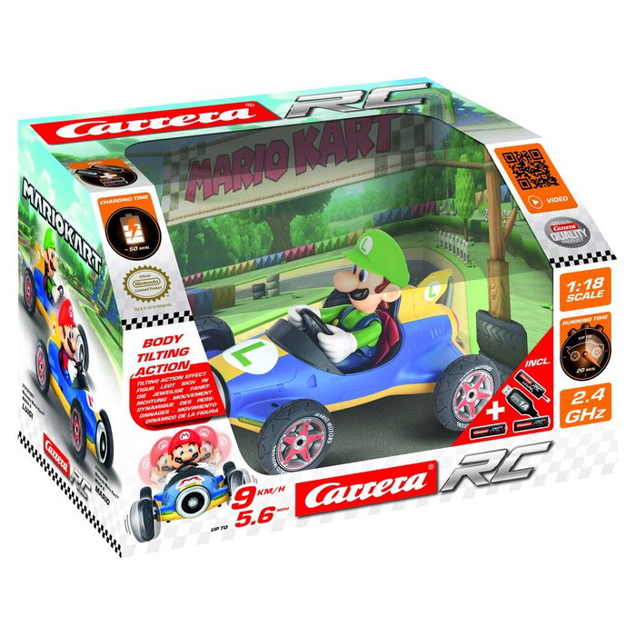 Carrera Nintendo Mario Kart Mach 8 Luigi Voiture Télécommandée