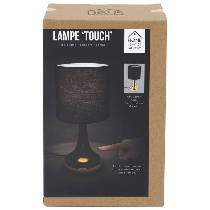 Home Deco Factory Lámpara Táctil Dorado-Negro Collection Lounge