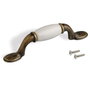 Emuca Lot de 20 poignées pour meubles Papua, L127mm, entraxe 76mm, Zamak, Bronze