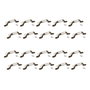 Emuca Lot de 20 poignées pour meubles Papua, L127mm, entraxe 76mm, Zamak, Bronze