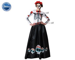 Atosa Déguisement Squelette Mexicain Catrina Femme XL