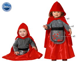 BigBuy Carnival Déguisement Chaperon Rouge Sanglant pour Bébé - 24 mois