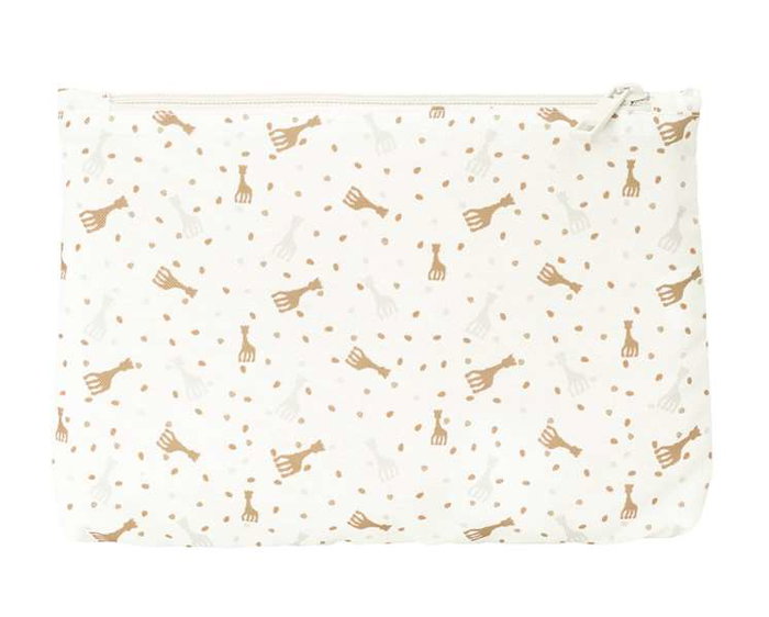 Safta Sophie la Girafe Honey, Porte-tout Grand avec 2 Fermetures Éclair, 23x16x3 cm, Âge Recommandé 3 Ans