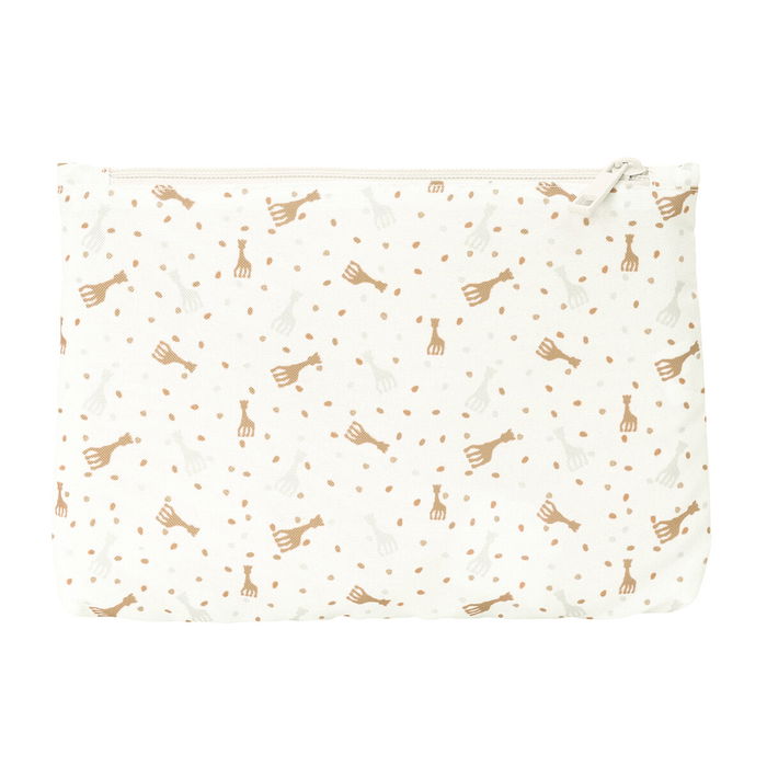 Trousse Fourre-Tout Double Sophie la Girafe Beige 23 x 16 x 3 cm