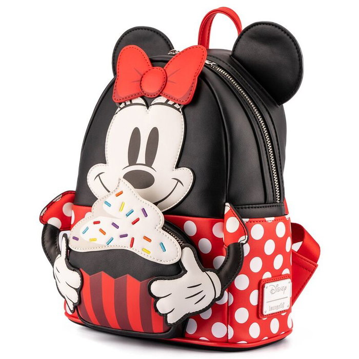 Disney Loungefly Sac à dos Cupcake Minnie Mouse 26 cm - Sac à dos pour femme et fille